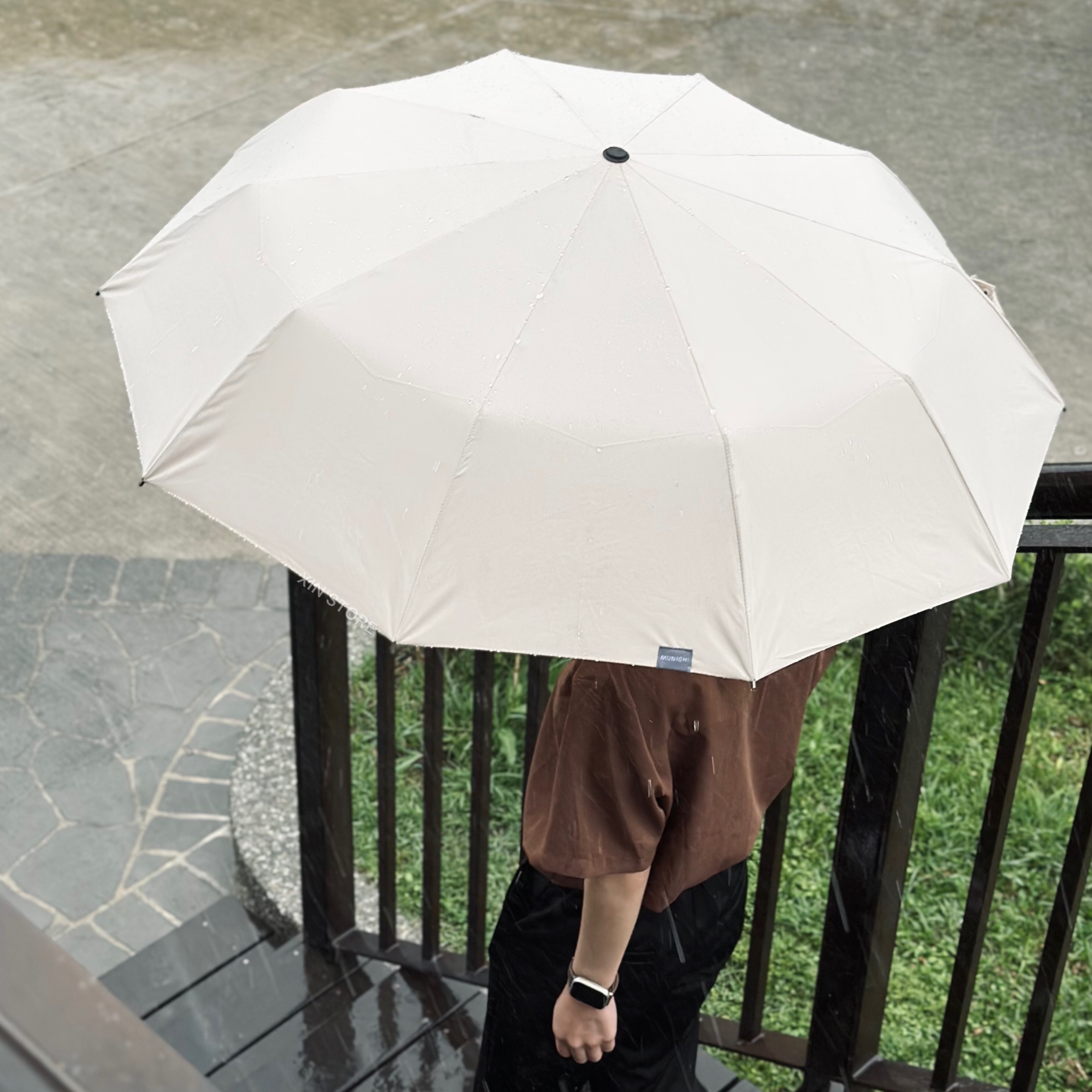 <限時開團>Munichi 沐尼黑 環扣 自動 陽傘 極輕 抗UV 摺疊傘 雨傘