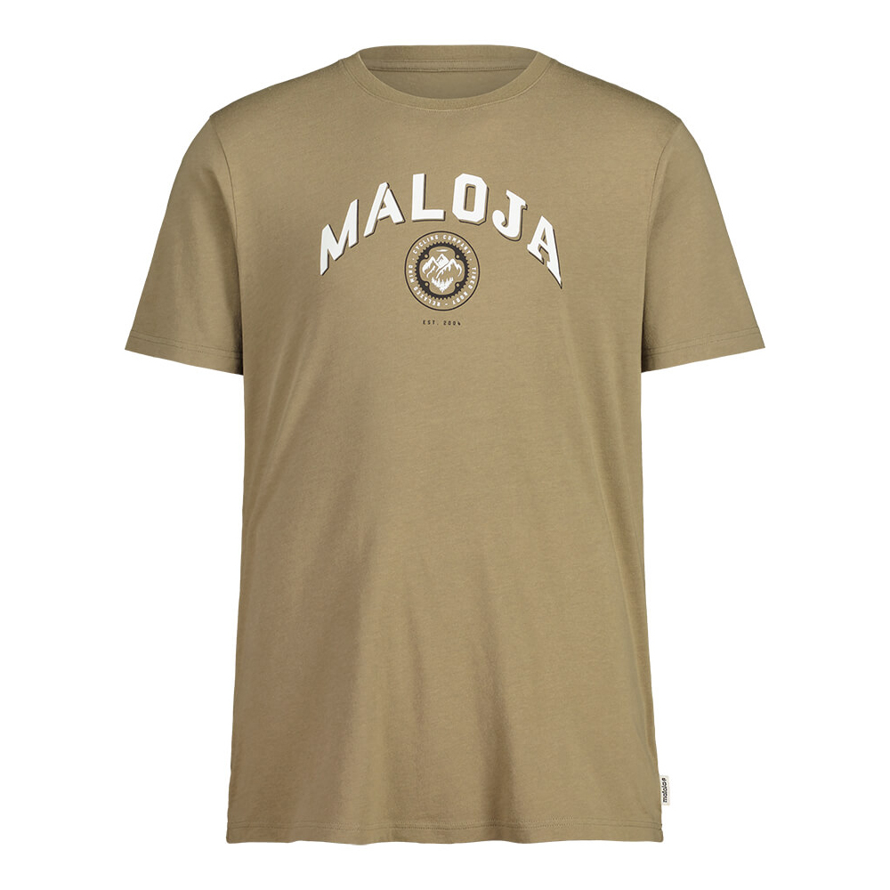 【MALOJA】男棉混紡短袖上衣 / 23MA35517-[藍、棕]