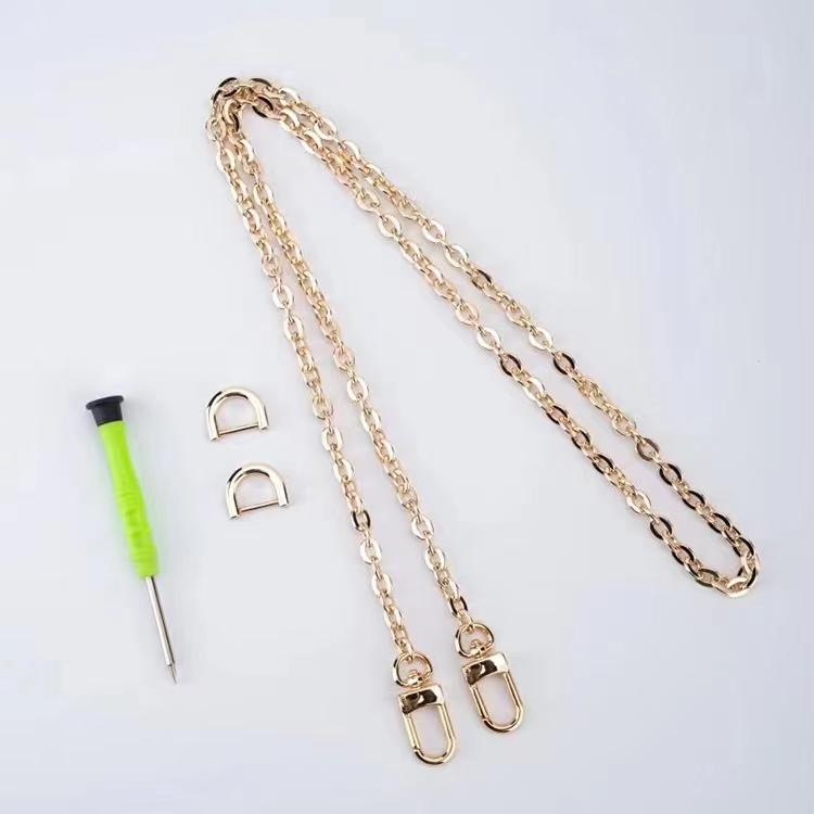 適用lv配件化妝包肩帶nice nano改造mini鏈條包帶D扣包鏈內膽絲巾