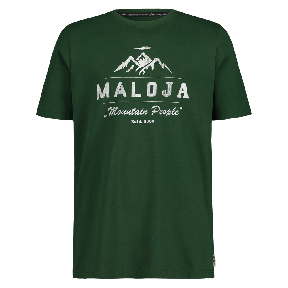 【MALOJA】男有機棉短袖上衣 / 23MA35501-[綠、黑]