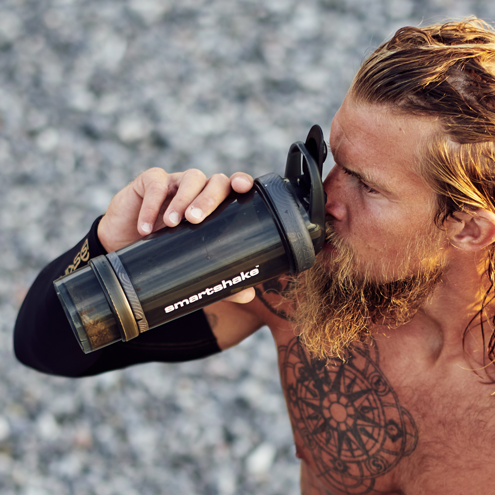 【Smartshake™】Revive｜25OZ｜層盒搖搖杯｜曜石黑｜附316不鏽鋼球