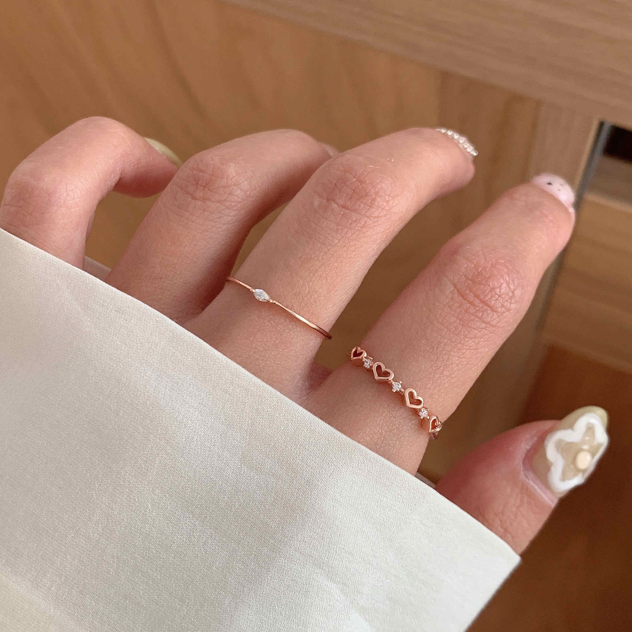 🇰🇷925 silver 迷你愛心戒指｜3 color