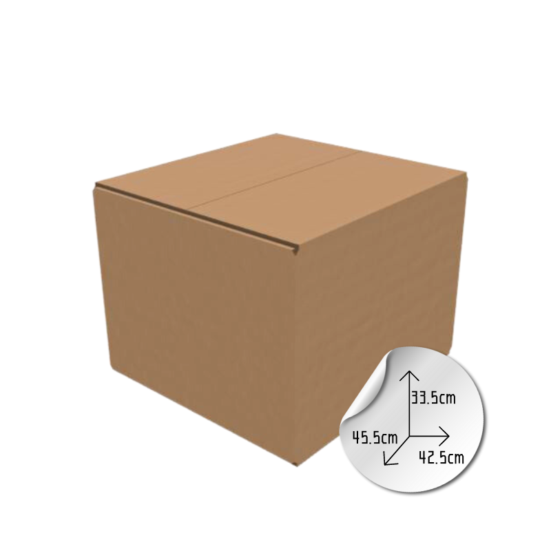 45.5x42.5x33.5cm 標準紙箱 通用紙盒 (雙坑)-包裝 物流 速遞 搬屋常用萬用箱