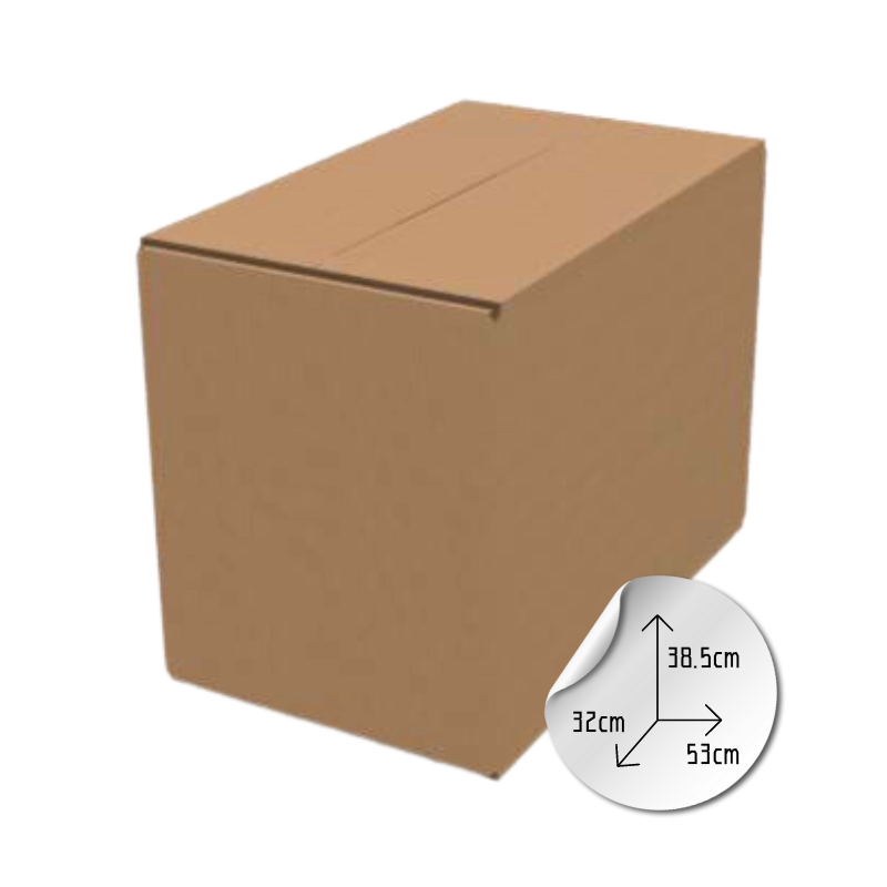 53x32x38.5cm 標準紙箱 通用紙盒 (雙坑)-搬屋 搬Office 常用尺寸 可放入6個 3" Box File