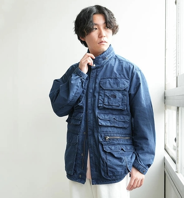 日本代購 THE NORTH FACE 北臉 紫標 靛藍色野戰夾克 多口袋外套 牛仔單寧 深/淺 APR-