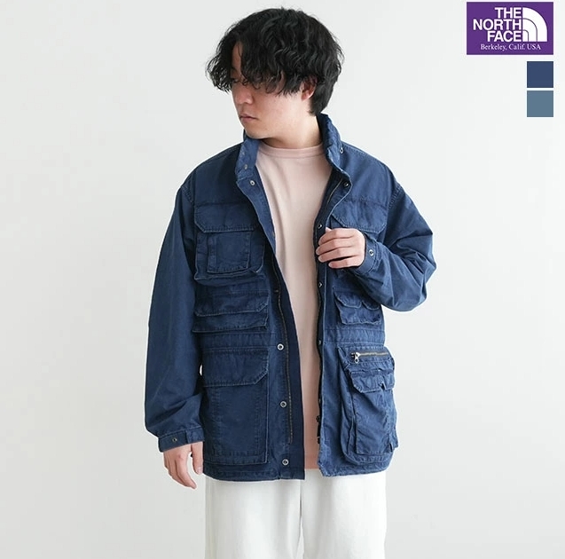 日本代購 THE NORTH FACE 北臉 紫標 靛藍色野戰夾克 多口袋外套 牛仔單寧 深/淺 APR-
