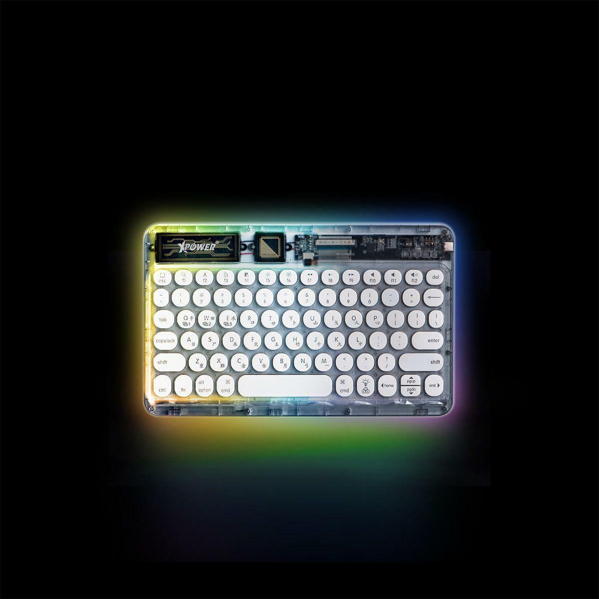 XPower KB5透明迷你藍牙5.0倉頡鍵盤