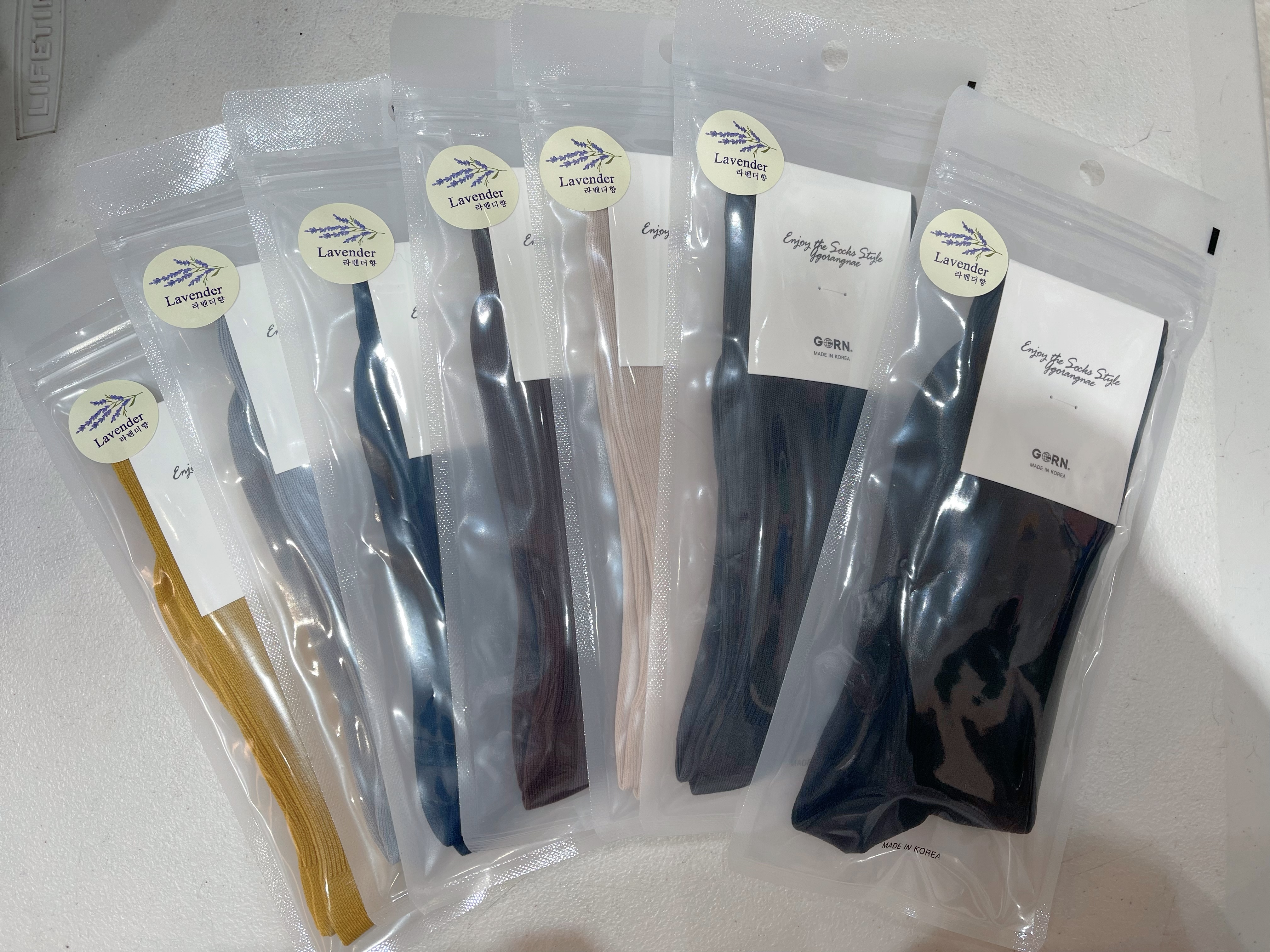 41921 薰衣草中長襪 2對起$35/對