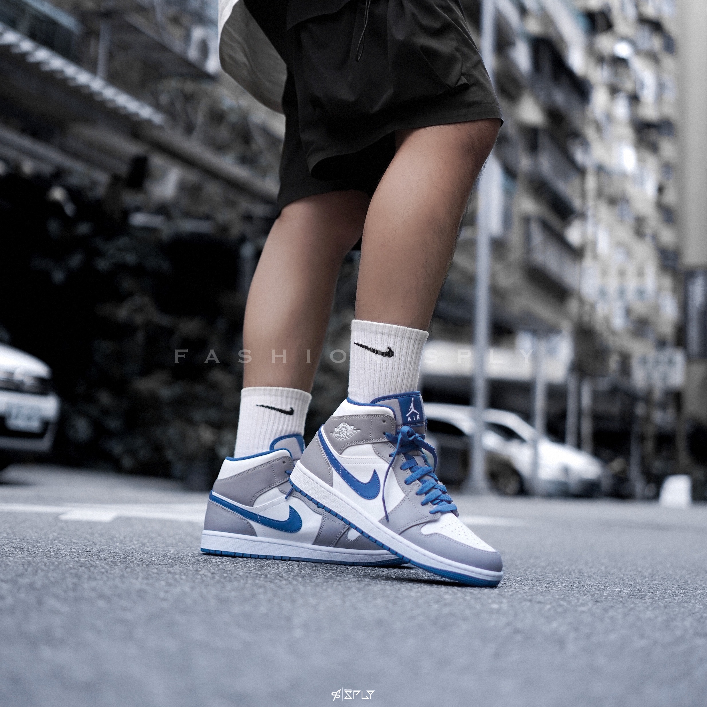 Air Jordan 1 Mid True Blue 白灰藍 DQ8426-014