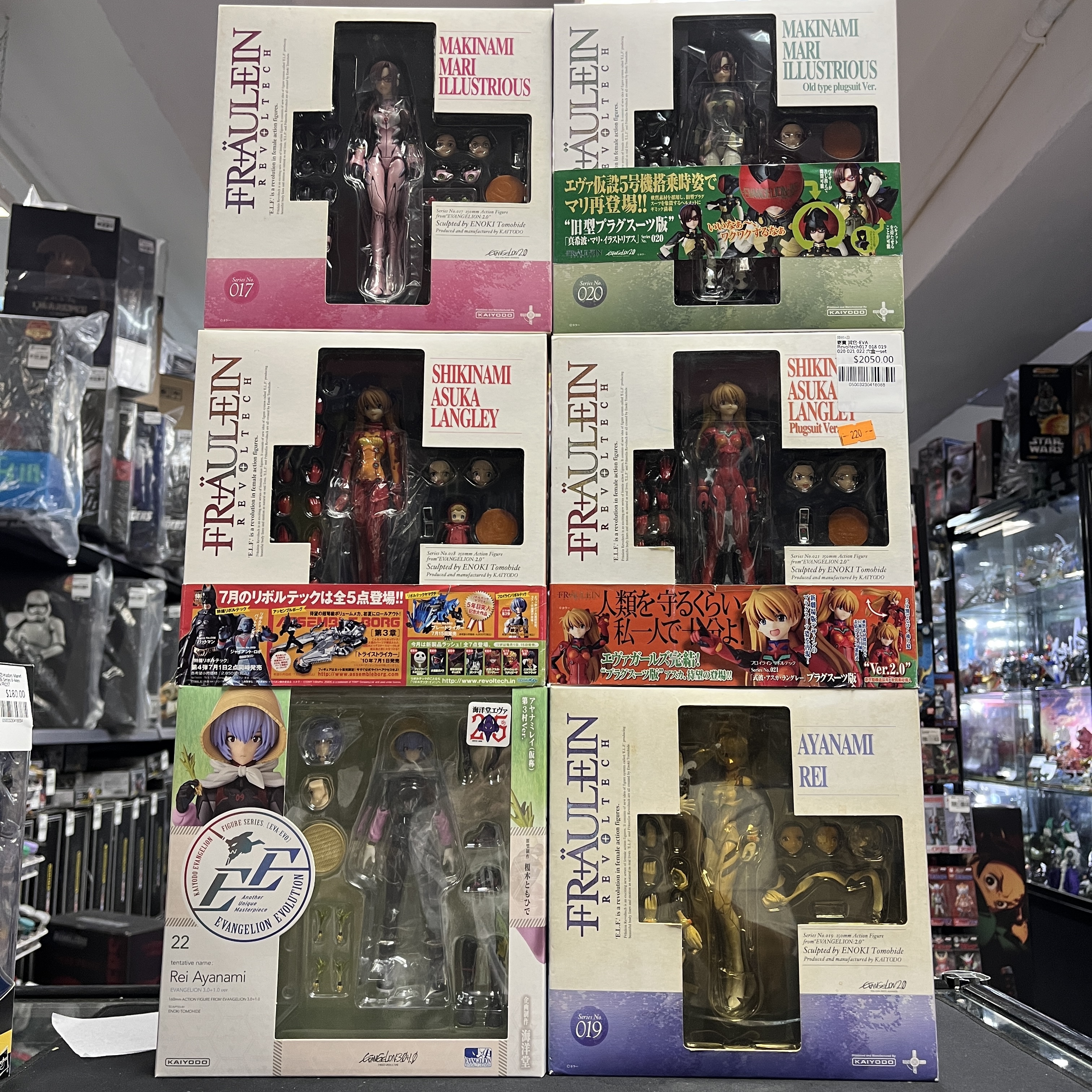 寄賣 其它-EVA  Revoltech017 018 019 020 021 022 六盒一set