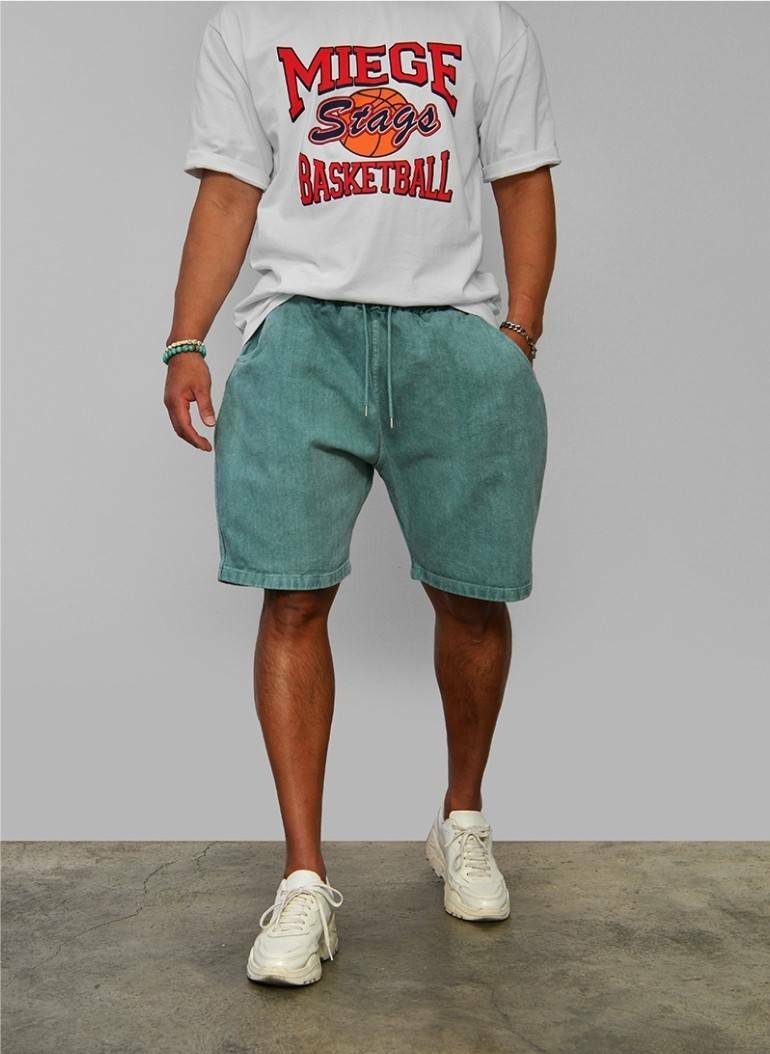 顏料氣球綁帶短褲