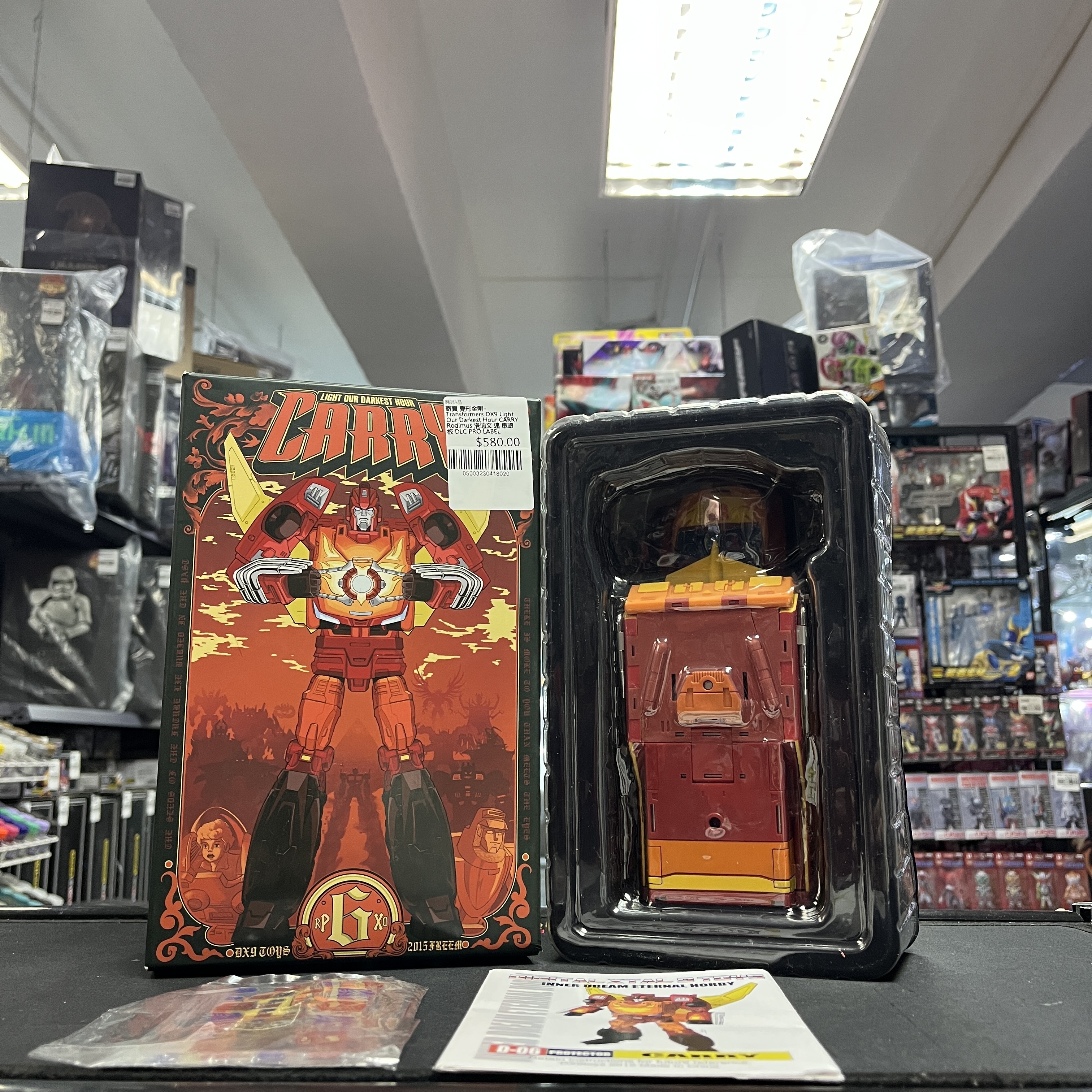 寄賣 變形金剛-Transformers DX9 Light Our Darkest Hour CARRY Rodimus 洛迪文 連 車頭板 DLC PRO LABEL 