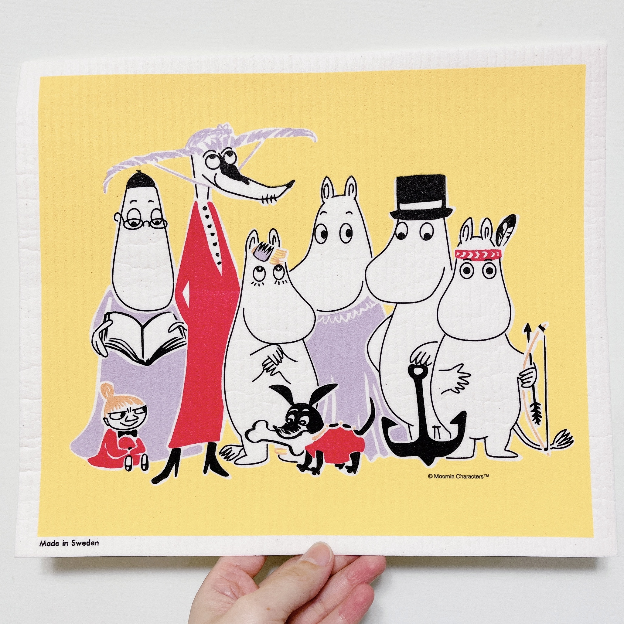 Moomin 嚕嚕米  廚房環保海綿擦拭巾 餐具瀝水墊 不留棉絮 北歐萬用抹布 速乾｜瑞典 ecomfort