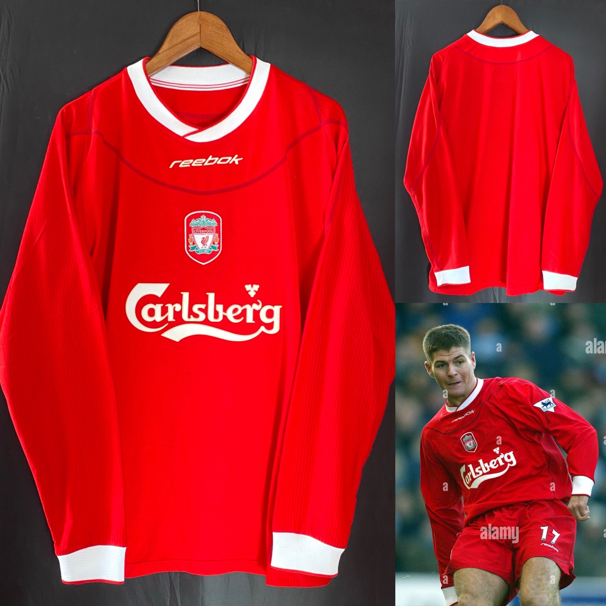 Liverpool 2002-2003 Reebok L/S Home Shirt