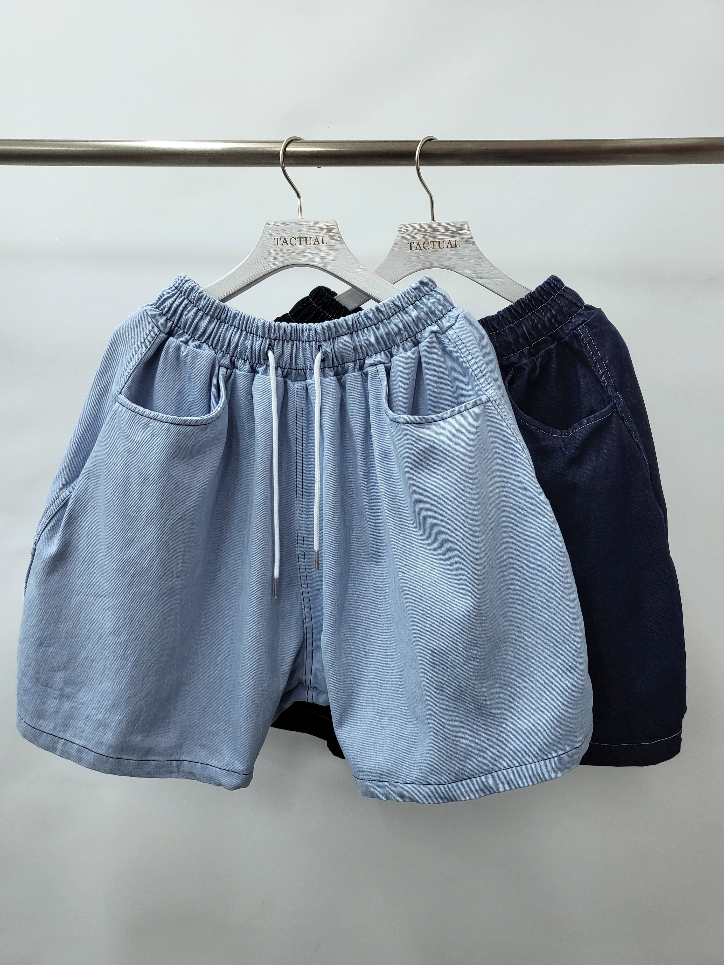 淨色牛仔短褲 P2325