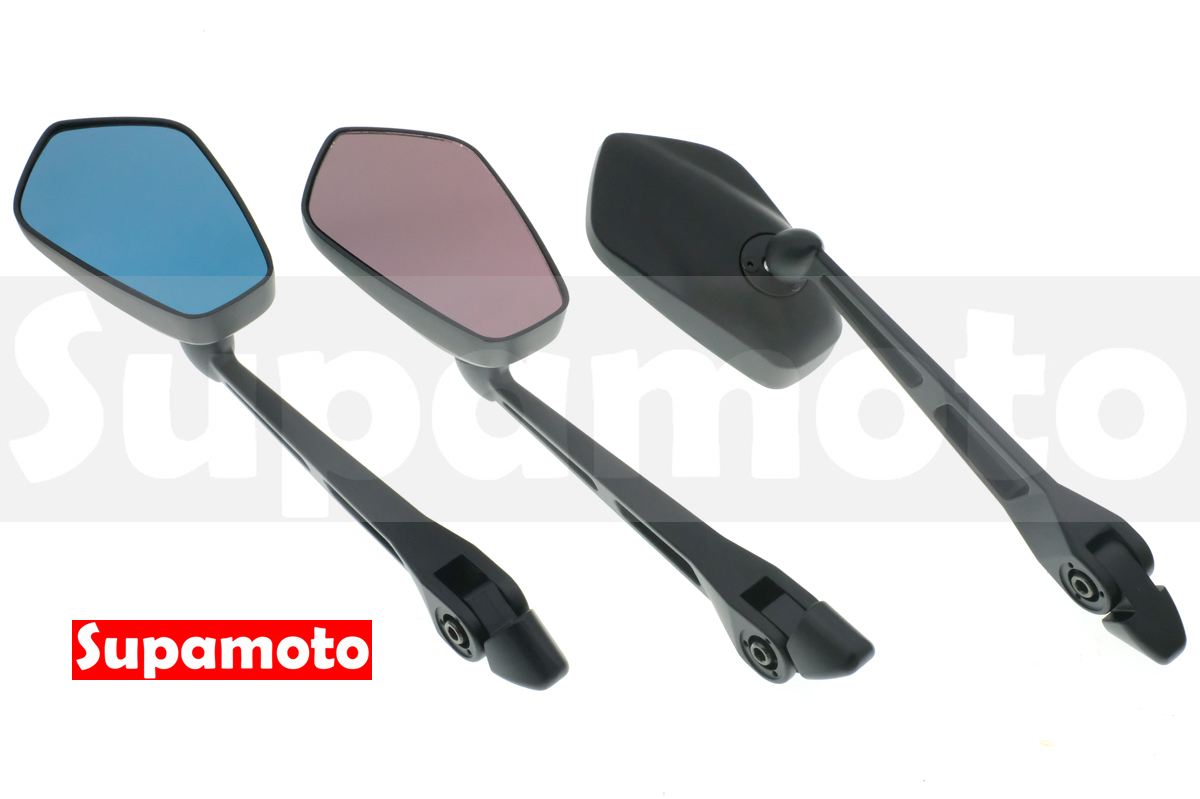 -Supamoto- M99 長桿 後照鏡 後視鏡 通用 改裝 防眩 消光黑 藍波 紫波 檔車 CB350