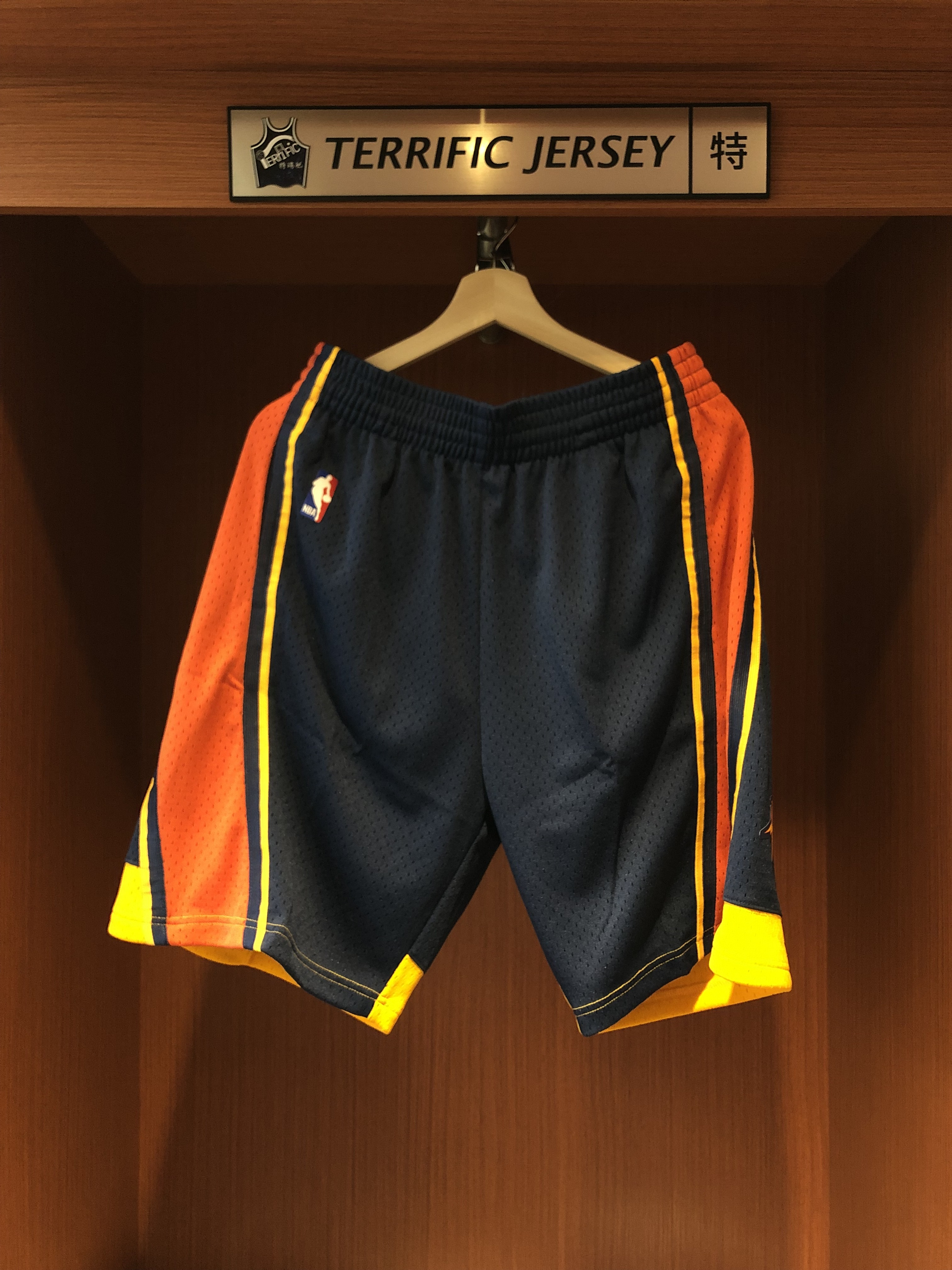 NBA球褲 Golden State Warriors 金州勇士 老八 深藍 M&N Swingman Shorts 球迷版 有口袋 全新