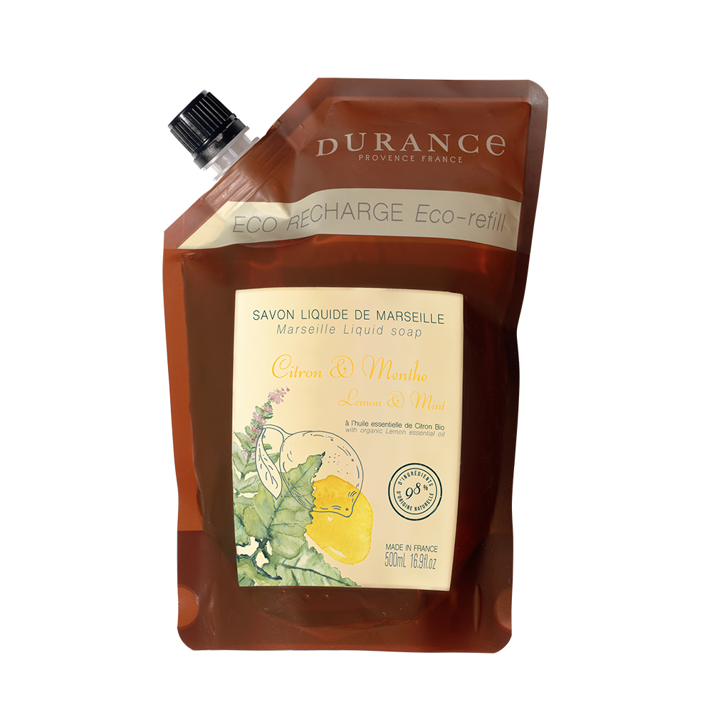 DURANCE朵昂思 精油馬賽液態皂補充包(500ml)-檸檬薄荷