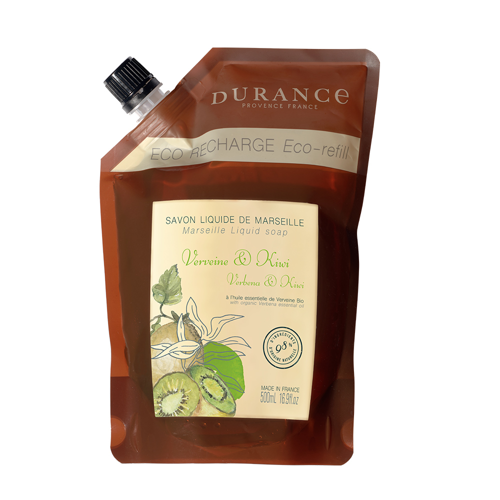 DURANCE朵昂思 精油馬賽液態皂補充包(500ml)-馬鞭草奇異果