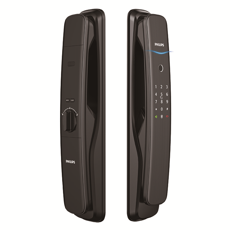 (正價85折) 飛利浦 Easykey DDL702E 推拉式智能鎖 (曜石黑/紅古銅) （原廠安裝費另付）