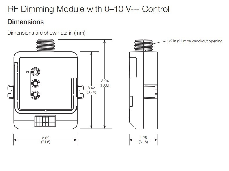 路創 LMQ-5T-DV-B 具有 0–10 V 控制的調光模組