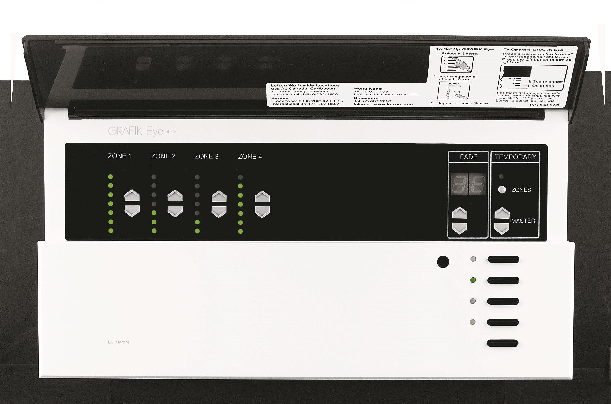 LUTRON GXI-3000 GXI-3104-A-CE-WH 控制單元 , 不透明