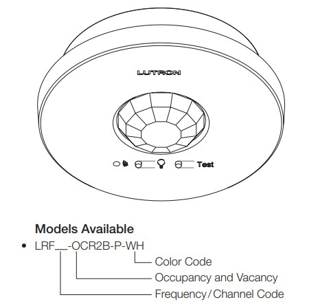 路創 LRF7-OCR2B-P-WH RADIO POWR SAVR 無線佔用天花傳感器