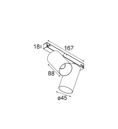 MODULAR 11460741 MINUDE TRACK 48V ADJUSTABLE 45 2X LED 3000K 中號 DALI DI 香檳拉絲陽極氧化