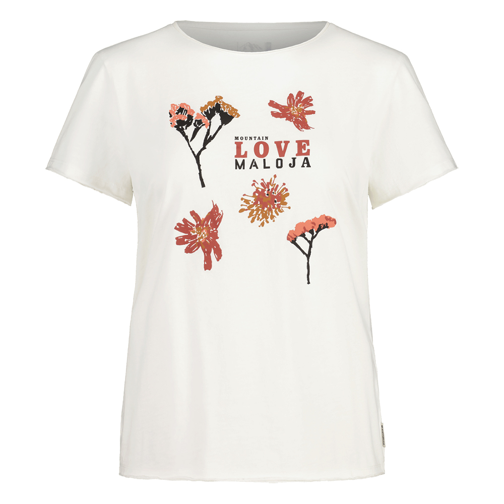 【MALOJA】女有機棉短袖上衣 / 23MA35402-[米白、橘、黑]