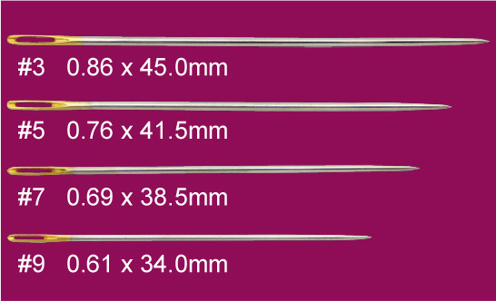 Embroidery Needles - 4 Types (15 Pieces)