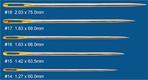 Satin Ribbon Embroidery Needles - 5 Pieces (5 Types)