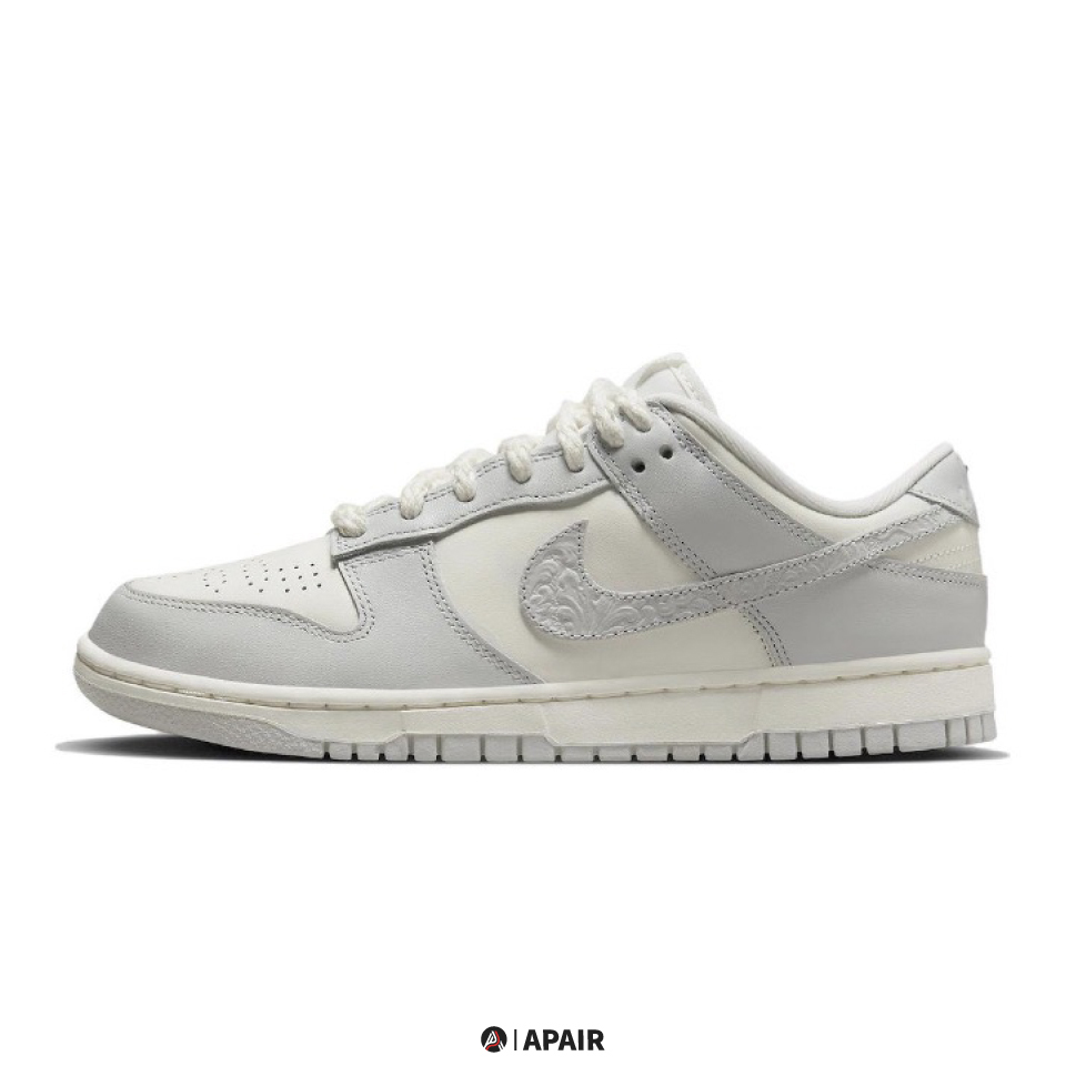 【APAIR】現貨 Nike Dunk Low "Needlework Sail Aura" 羅浮宮浮雕 灰白 FJ4553-133
