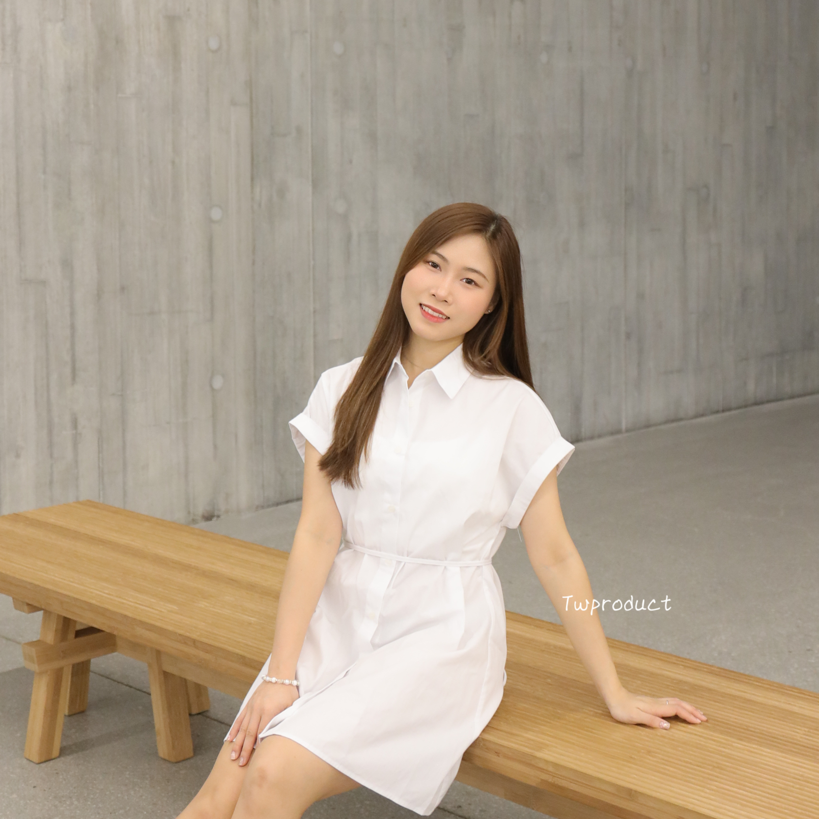 ✨ ||OPS139|| 反領恤衫款簡約純色連身裙