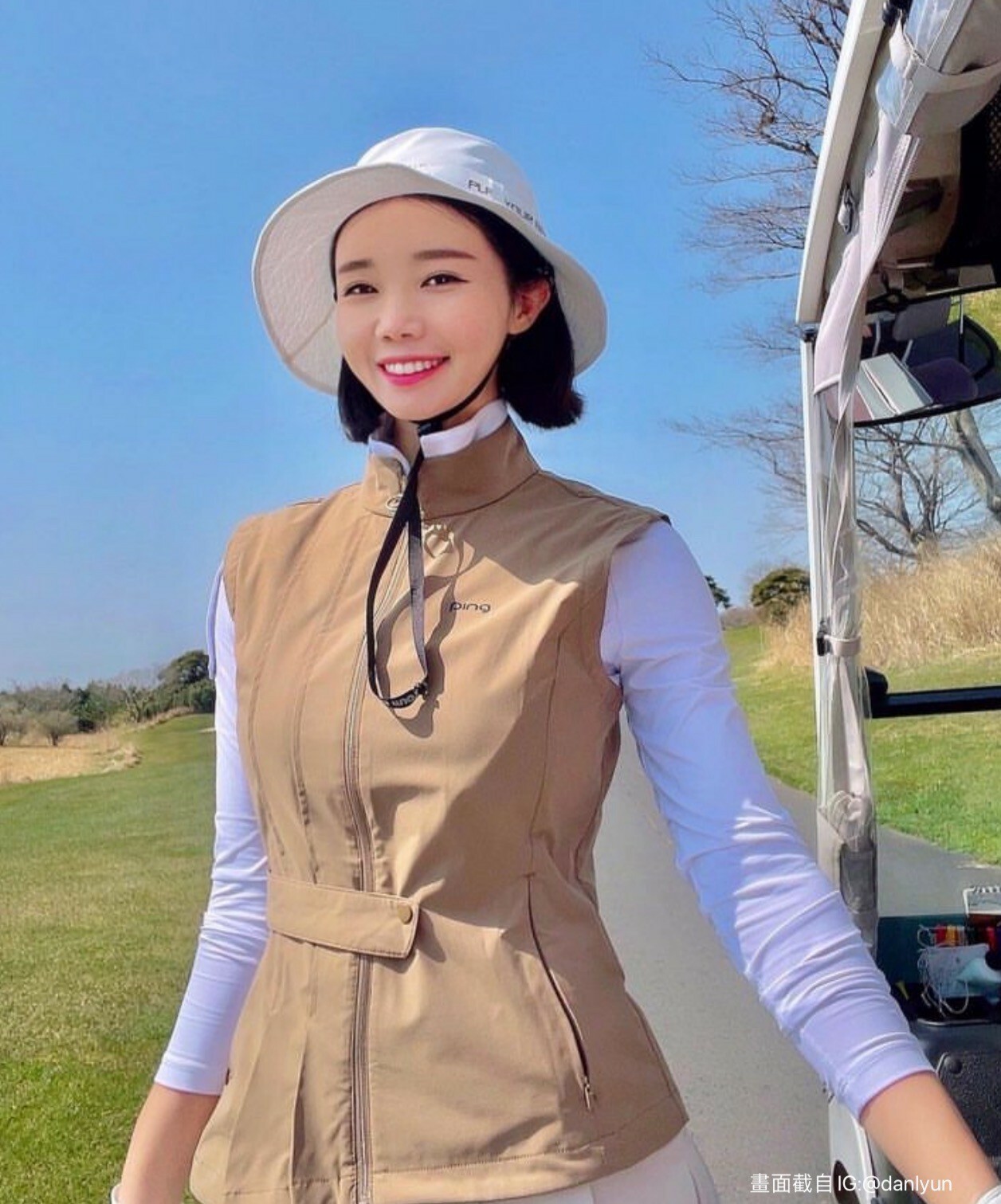 女【現貨】韓版PING 正品同步/網美推薦高爾夫球衣/女式收腰背心/韓風高爾夫球衣/MW112384