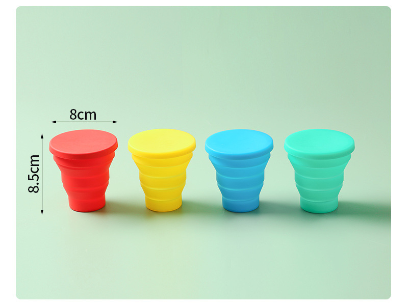 食品級矽膠戶外運動折疊水杯 PU475