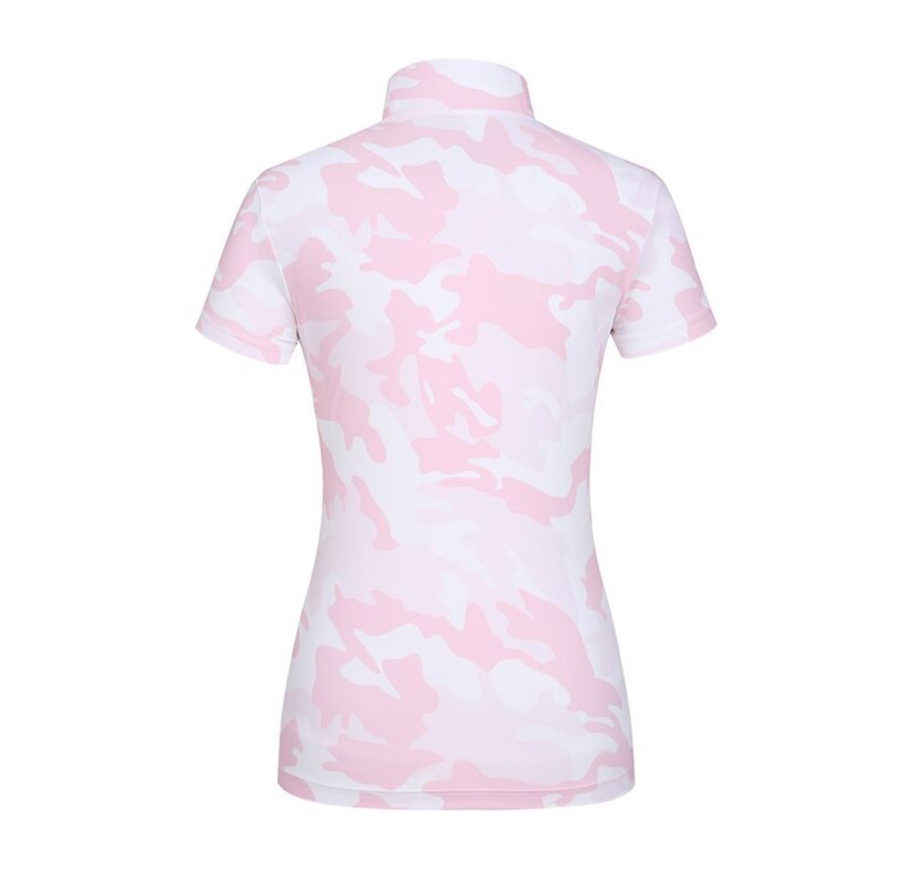 女【現貨】韓版PING 正品同步/網美推薦高爾夫球衣/女士迷彩圖案高領短袖內搭透氣T卹/韓風高爾夫球衣/MW112385