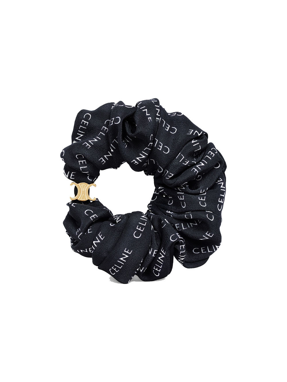 Celine 黑色桑蠶絲條紋手鐲