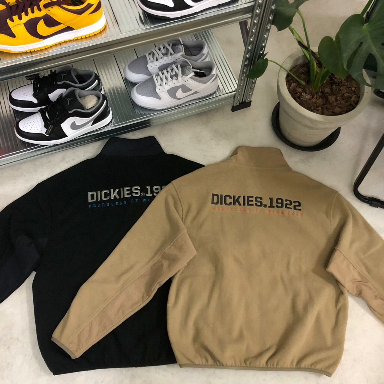 Dickies 刺繡搖粒絨異材質拼接外套 絨毛外套 保暖 刺繡 DSQ3UTZU461