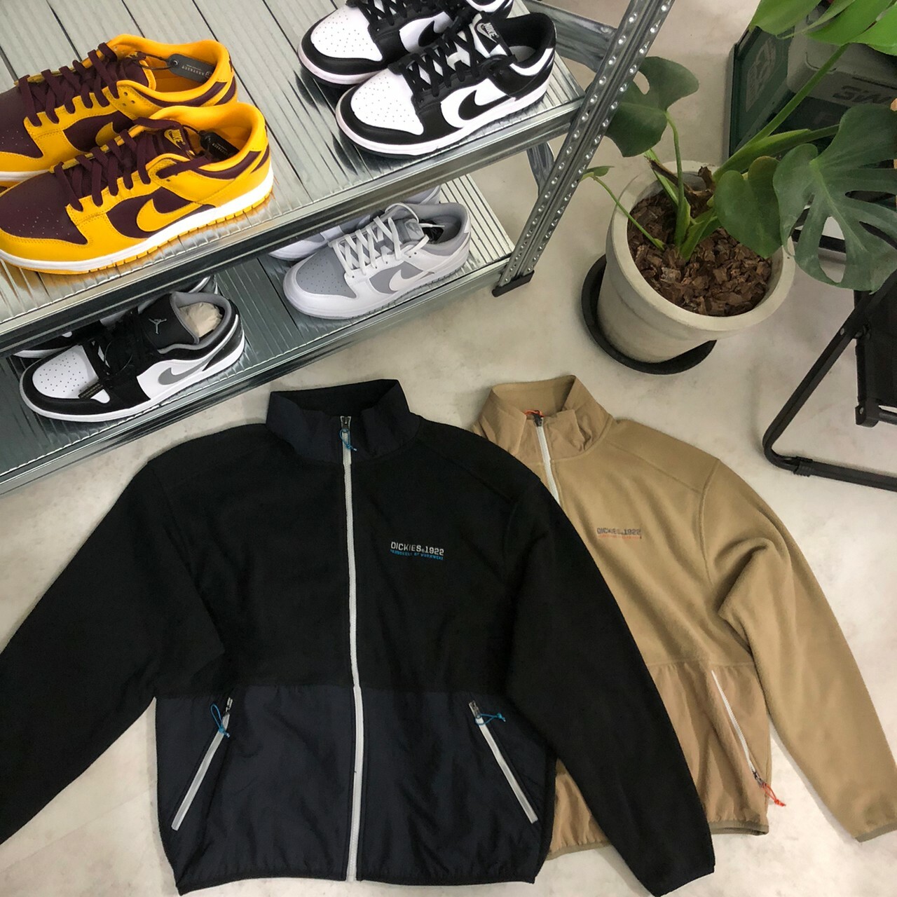 Dickies 刺繡搖粒絨異材質拼接外套 絨毛外套 保暖 刺繡 DSQ3UTZU461