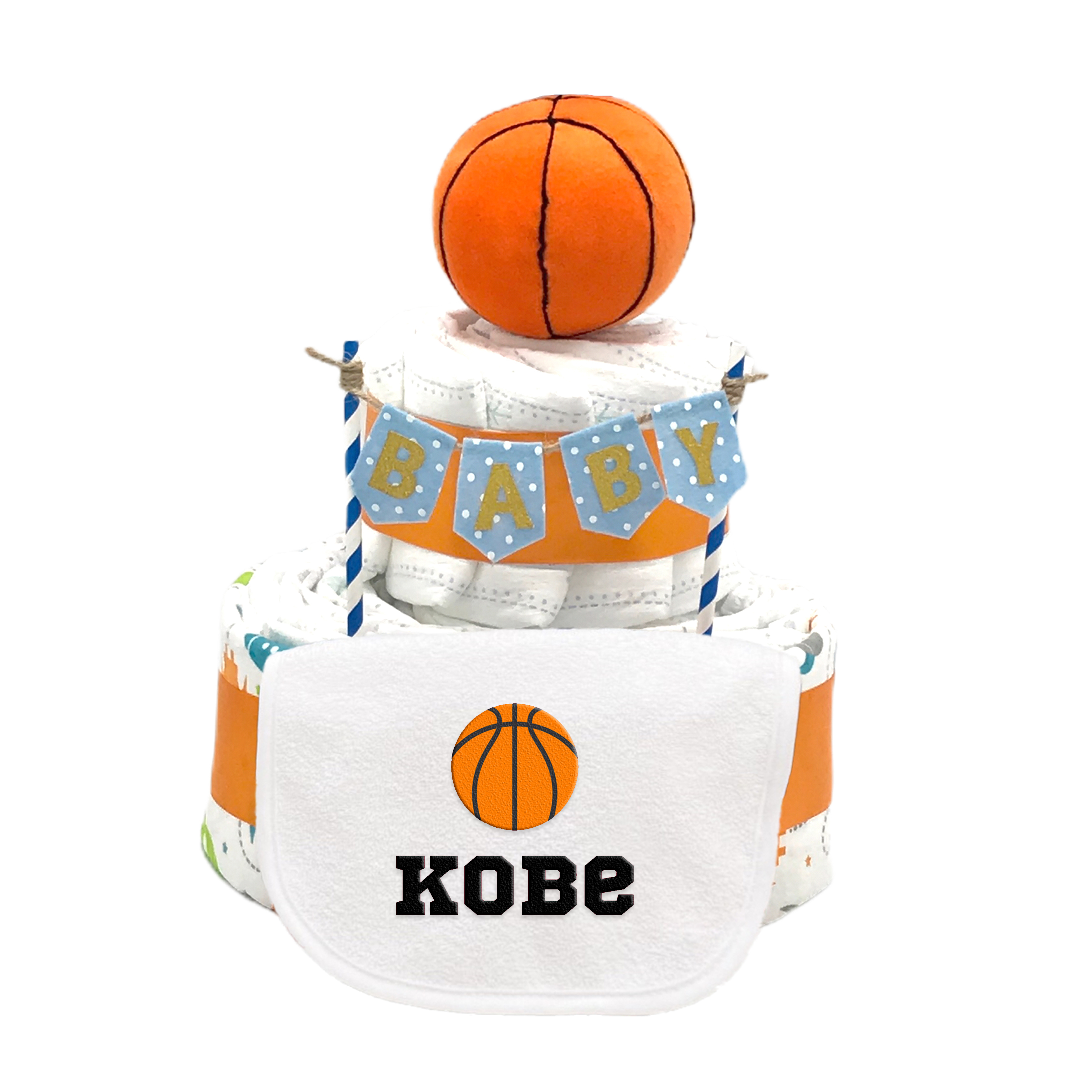 雙層籃球尿片蛋糕