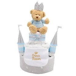 男孩小熊城堡尿片蛋糕