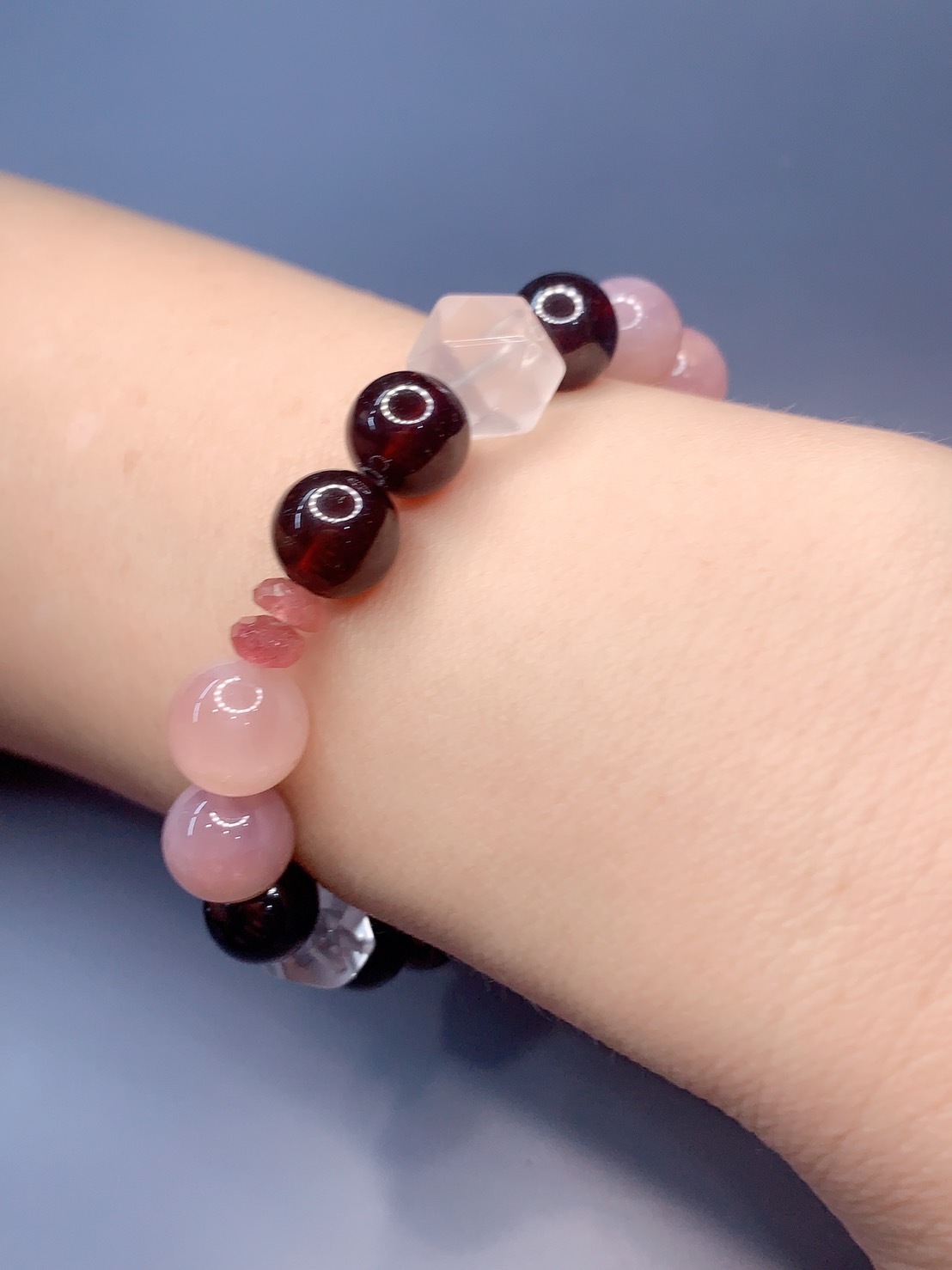 花信風丨紫粉晶、紅石榴石、櫻花瑪瑙