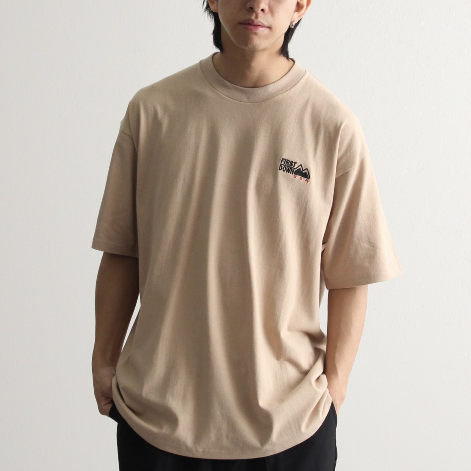 First Down USA Logo S/S Tee Cotton Jersey