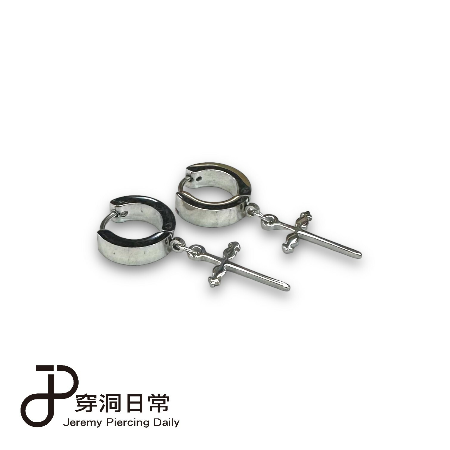 鋼易扣-垂吊性別符號十字架(單支價)