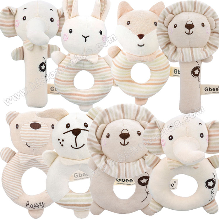 Gbee: 嬰兒有機棉動物搖鈴