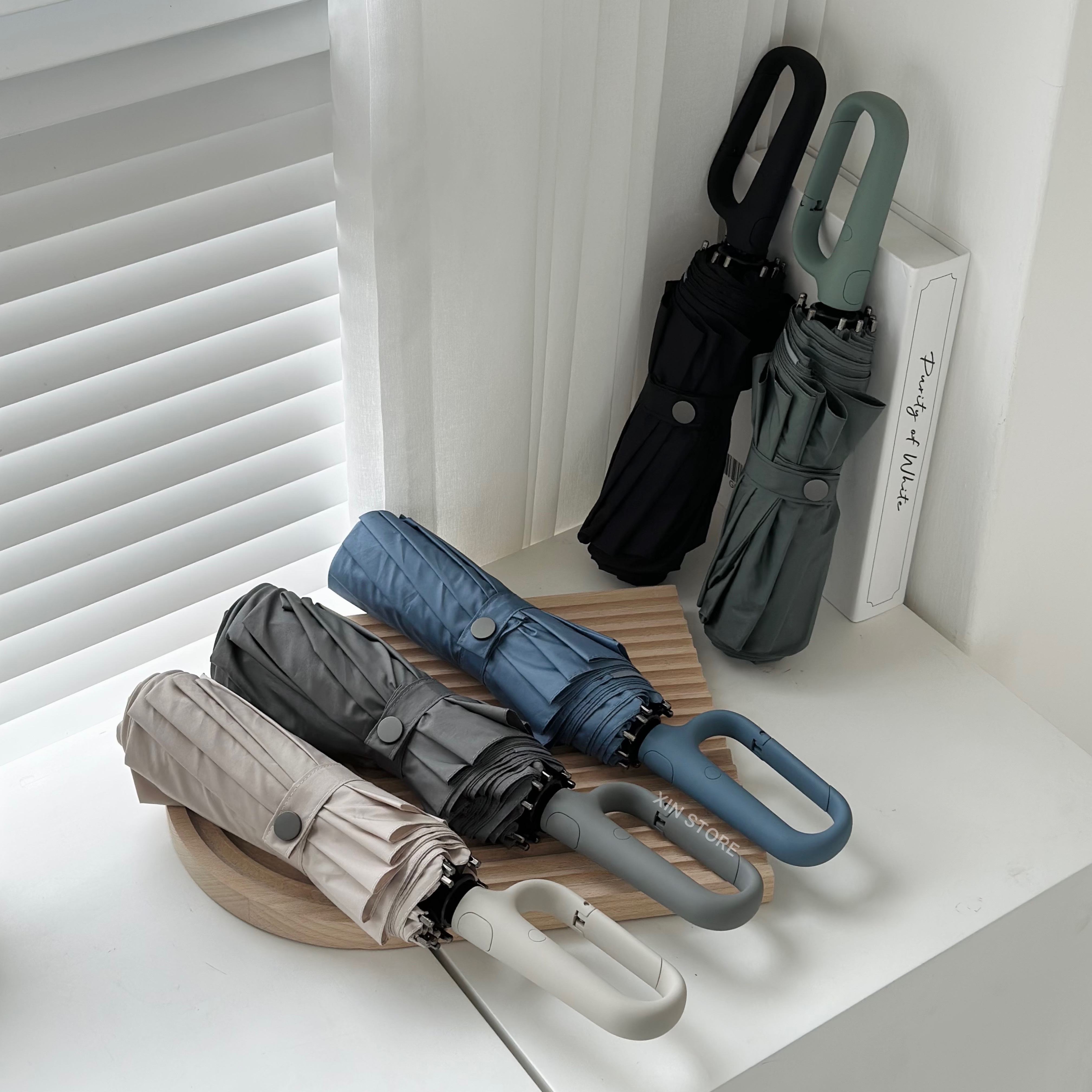 <限時開團>Munichi 沐尼黑 環扣 自動 陽傘 極輕 抗UV 摺疊傘 雨傘