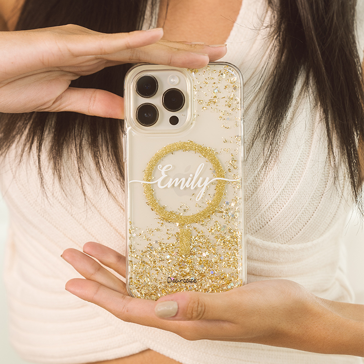 妳的姓名 香檳金貝拉殼  (MagSafe) - (訂製名字) iPhone客製化手機殼