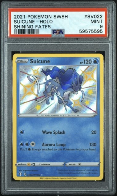 2021 Pokemon SWSH Shining Fates #SV022/Suicune - holo [PSA9]