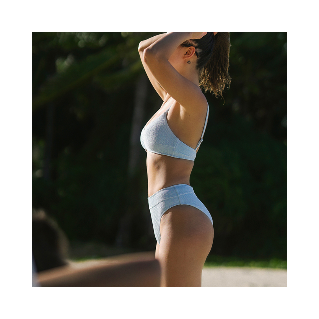 ▲Yukari Denis 馬卡龍舒適高腰運動款比基尼 [YB084] 天空藍