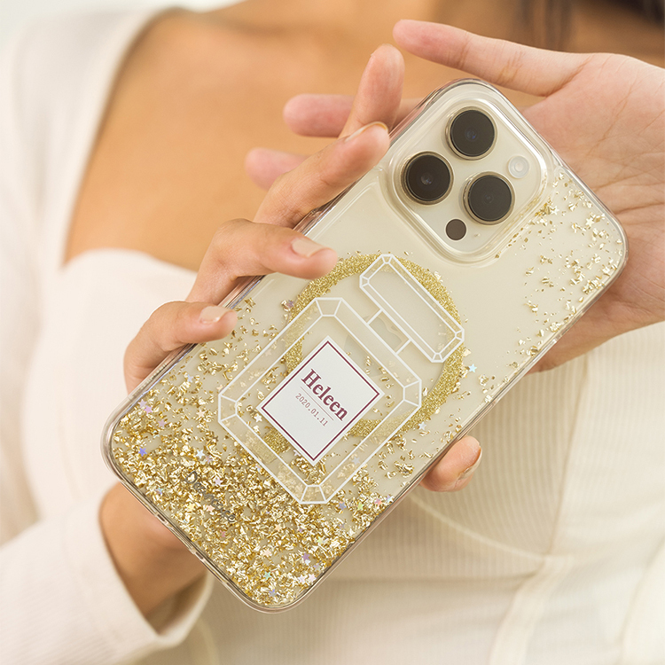 清新香水 香檳金貝拉殼 (MagSafe) - (訂製名字) iPhone客製化手機殼